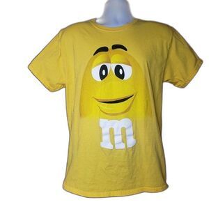 YELLOW M&M Short Sleeve T Shirt Unisex Size Large